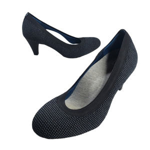 Betabrand Late to the Gate Knit Heels Black Coomfort Women's Size 8